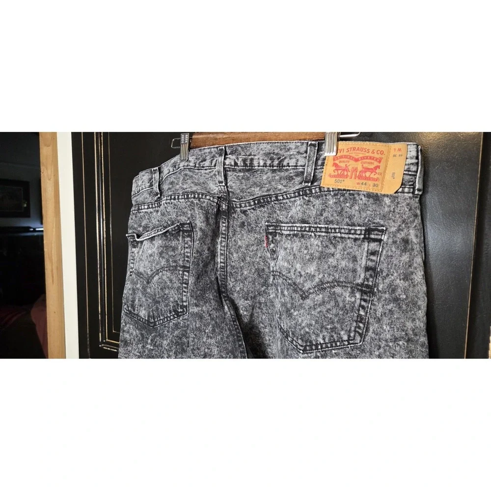 Levi's 501 44x30 BF,black Acid Wash ,Hip-hop, Skater, Grundy